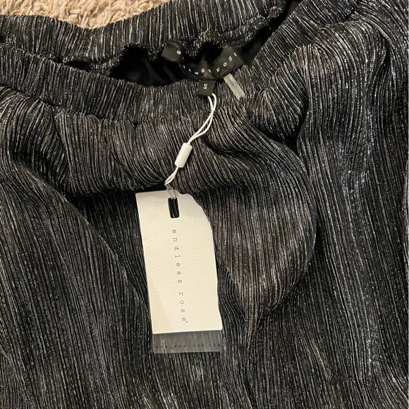 NWT shimmer off the shoulder romper - Picture 3 of 5